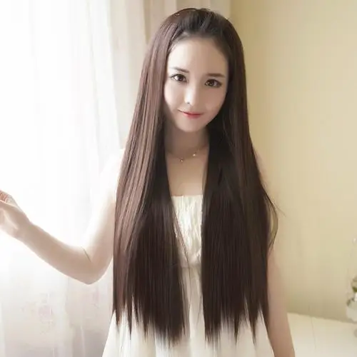 假发女长直发半头套假发发片假发女长发发型假头发套逼真