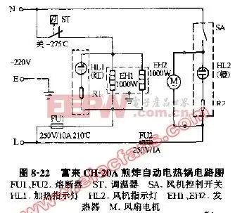富来ch-20a煎炸自动电热锅电路图