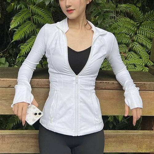 高圆圆lu家同款四面弹跑步健身瑜伽休闲经典长袖开衫夹克外套塑身