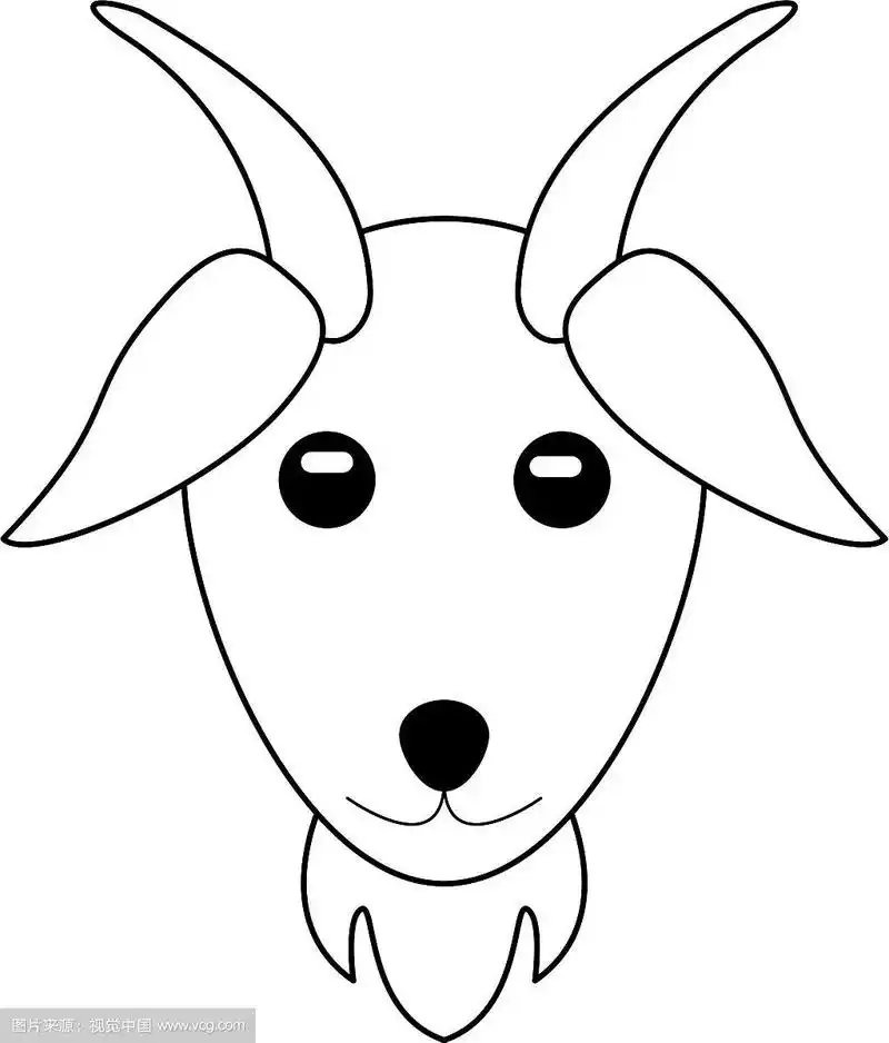 山羊的头黑白相间