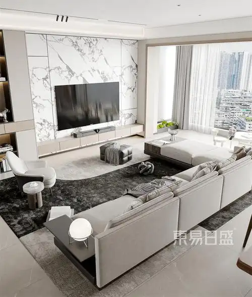 润城三辰府230㎡大平层现代简约风装修案例