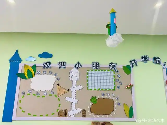 小班的主题墙环创, 要多童趣,少知识渗透, 卡通形象加上"欢迎小朋 ""