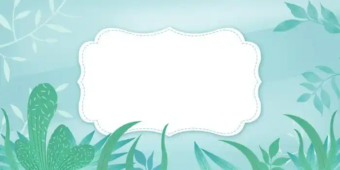 小清新手绘植物叶子背景