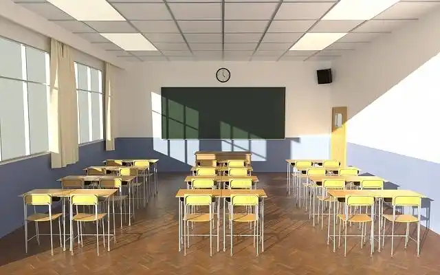 c4d校园场景明亮教室学校校园