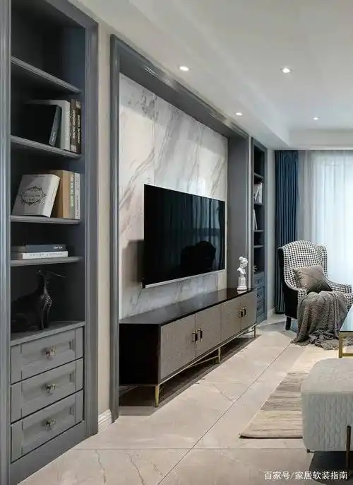 原创这是我见过最漂亮的装修简洁大方反而高级耐看电视墙很迷人