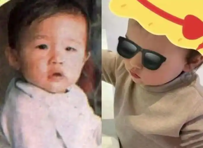 救命!周杰伦小时候照片对比,老三的嘴巴也太像爸爸了,好可爱!