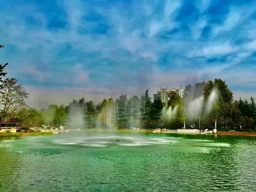 人民公园的喷泉美景