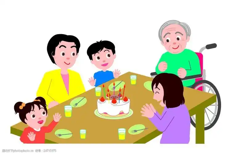 矢量爷爷生日eps