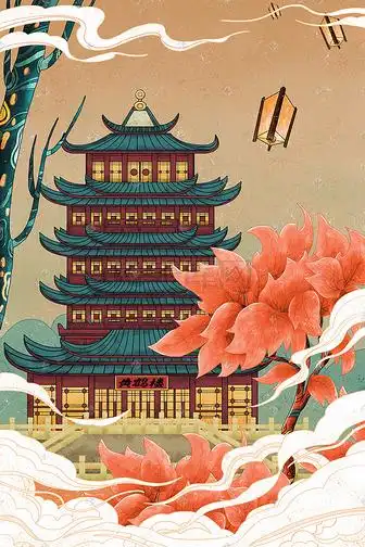 特色·古建筑专题插画_特色·古建筑专题插图_千库网