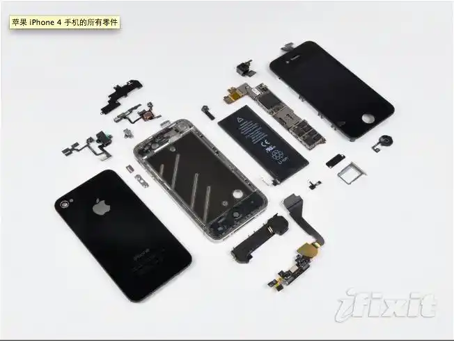 苹果iphone 4拆解组图,看iphone 4内部构造和零件