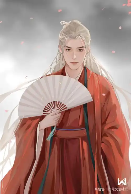 白发美人_山河令温周温客行古风厚涂绘画作品