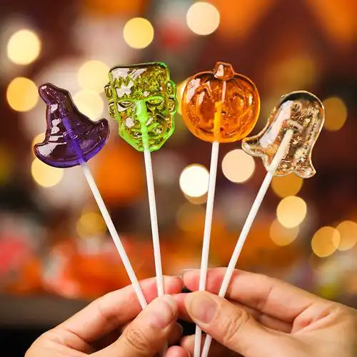 万圣节糖果创意搞怪可爱南瓜头棒棒糖活动用糖