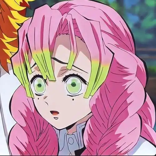 《鬼灭之刃》"恋柱"甘露寺蜜璃,自截动漫头像壁纸无水印分享