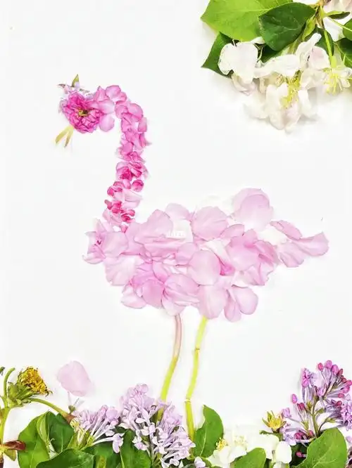花瓣拼贴画把春天留住