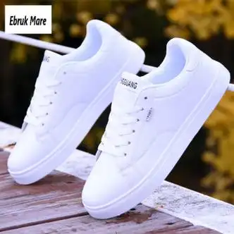 2024新款小白鞋男夏季流百搭男鞋韩版休闲白鞋低帮板鞋男8614白色39