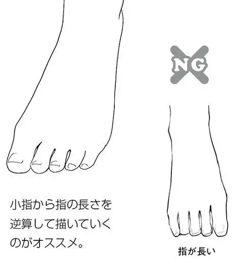 女生脚丫怎么画可爱把脚画得更可爱的基本要点