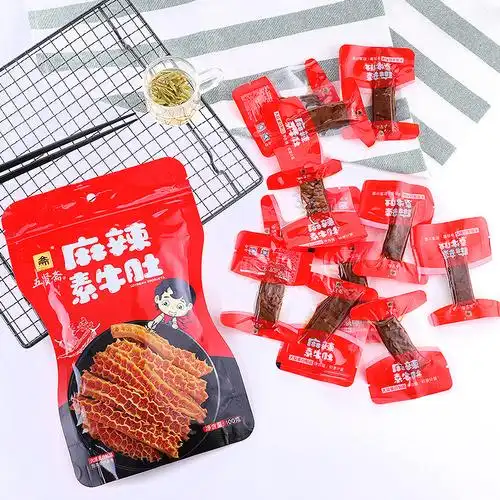 五贤香辣素牛100g袋装麻辣儿时辣条零食小包素肉