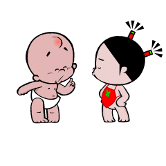 可爱萌娃小孩萌萌哒肚兜娃娃gif动图_动态图_表情包下载_soogif