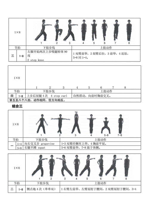 全国健美操大众锻炼标准第三套大众一级动作图解doc5页