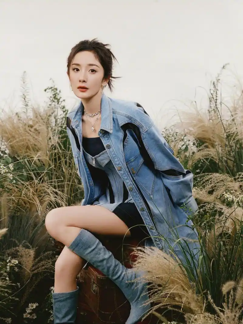 杨幂的新图,鼻孔很出戏,精修的有点儿过.