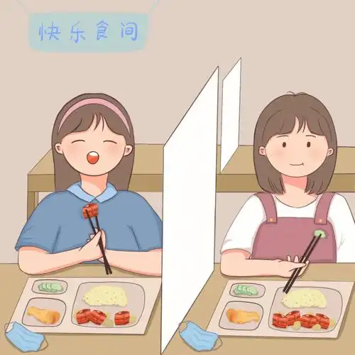 画了我们学校食堂!姐妹头像自取哈哈95