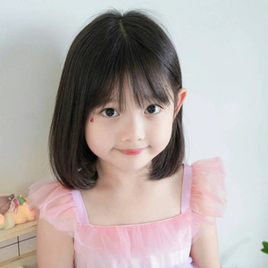 点我美满幸福一辈子淘宝儿童空气刘海卷假发女童韩版小孩轻薄安全夹