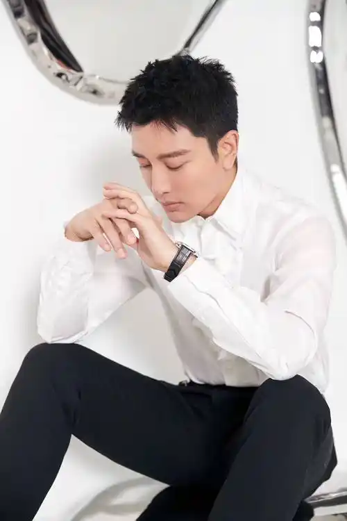 贾乃亮身着西服,黑白搭配笑容满面_贾乃亮_西服