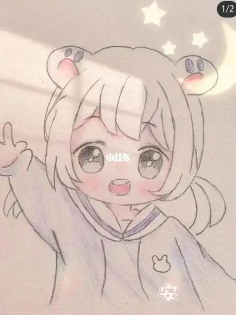 可爱卡通人物简笔画动漫人物少女简笔画可爱欣赏可爱的卡通人物简笔画