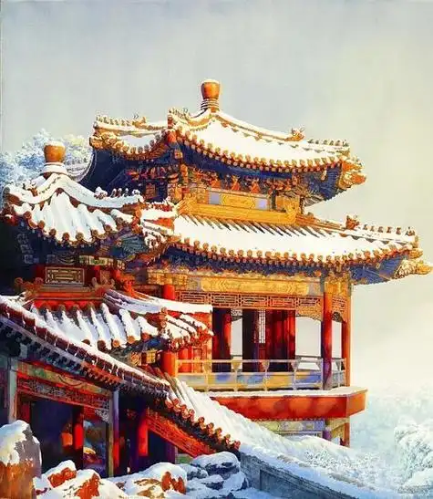 看一眼故宫小合集檐上仙|纯艺术|绘画|方块小鱼水彩故宫系列不用相机