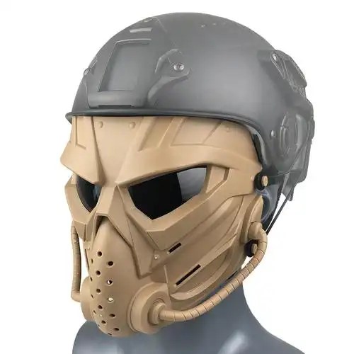 战术防护面具户外骑行水弹彩弹全脸异形面罩军迷cs装备