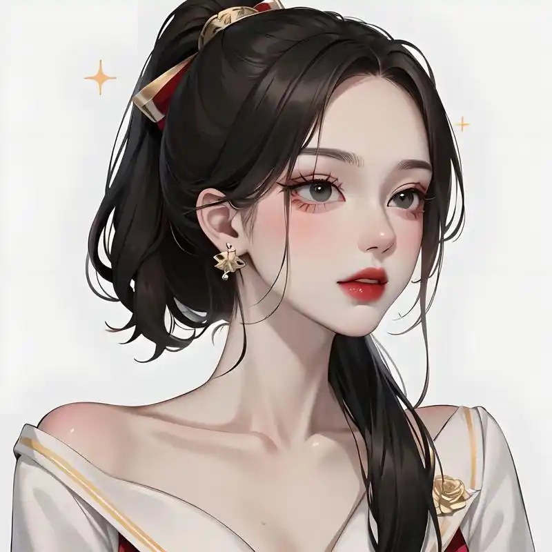 黑发马尾 | 高冷学姐 | 女生头像