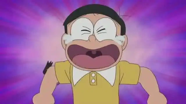 《哆啦a梦》哭,大雄一整天总是会哭