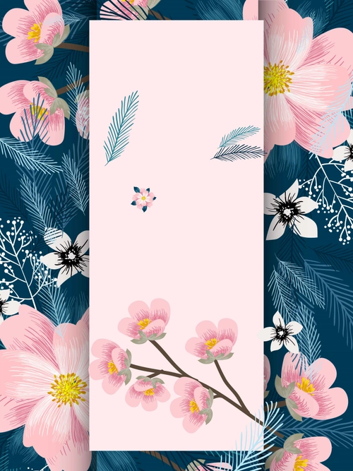 唤醒初夏深蓝色高档促销海报背景模板