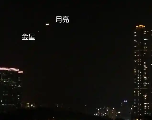 金星合月,你看到吗?