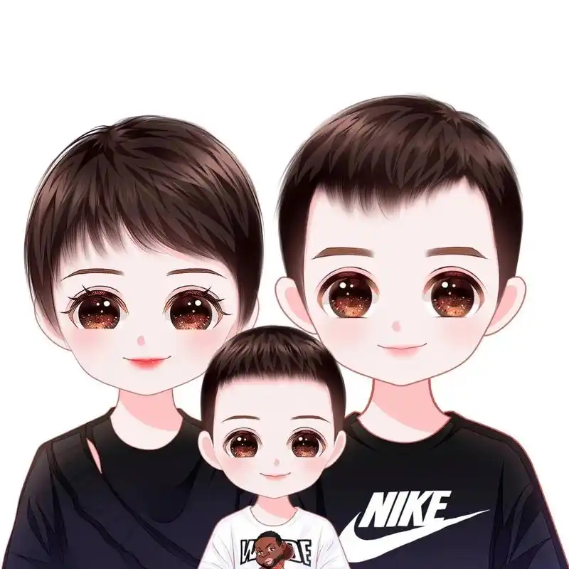 三口之家卡通头像78