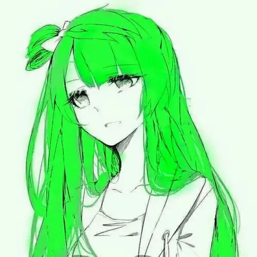 动漫 头像 绿色