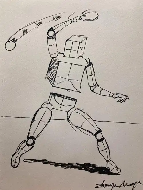 钢笔速写动态小人