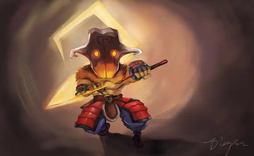 临摹一张dota2的壁纸,为了以前打游戏浪费的时光