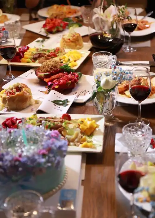 花园餐厅生日派对餐品拍摄