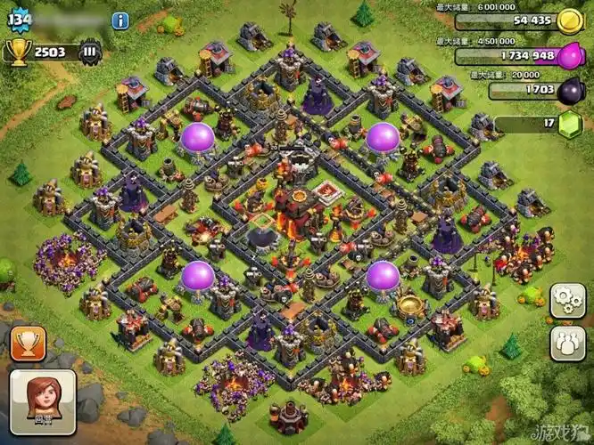 部落战争分散防守阵之10本布局资源