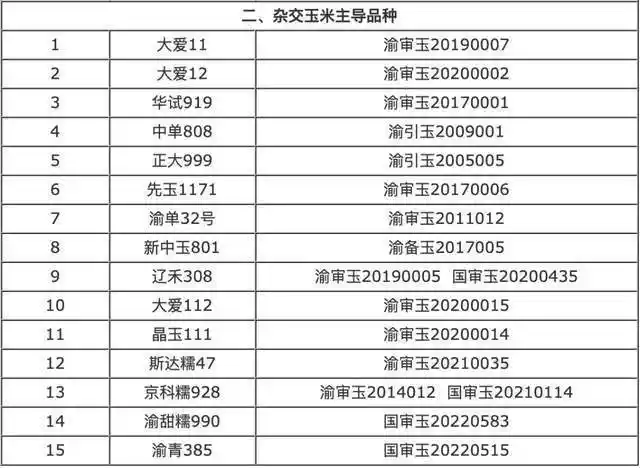 672023年玉米主导品种哪些入围?快来看看,有没有你需要的?