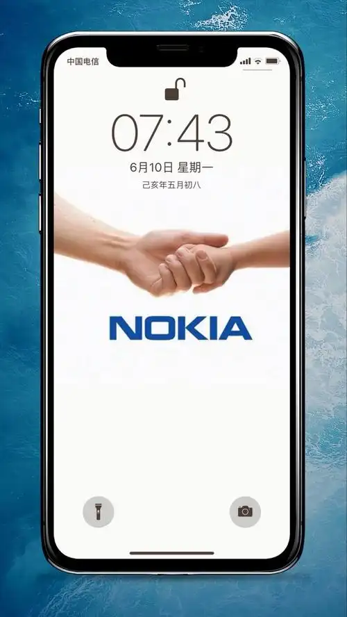 球这个诺基亚握手logo壁纸图