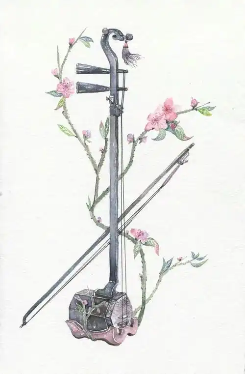 乐器,是大自然的录音师!古风水彩画带你领略古典乐器之美