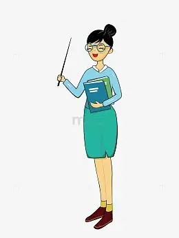 卡通老师教课图