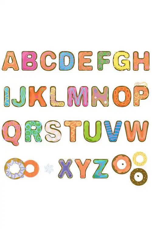 简约卡通创意26个字母设计创意26英文字母立即下载创意英文26字母立体