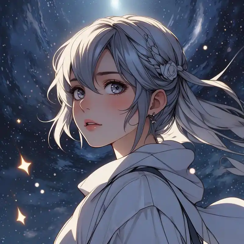 高冷漫画女生头像9078