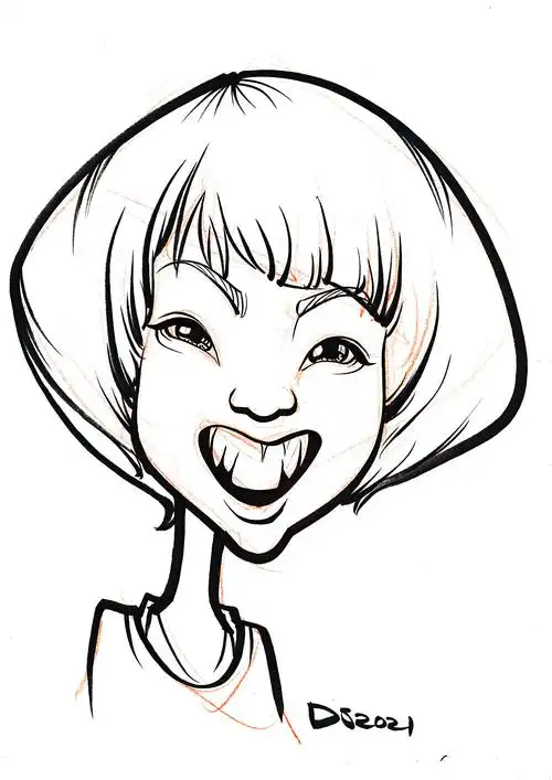 肖像漫画似颜绘手绘线稿|动漫|单幅漫画|大叔漫画_原创作品-站酷zcool