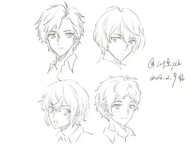 二次元男生头像练习