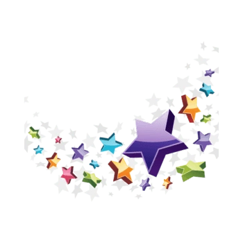 立体星星漂浮彩色