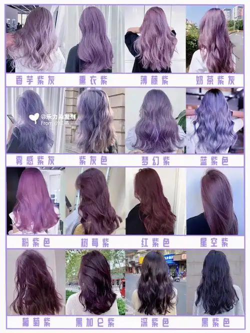 掉色敲好看紫色系发色06高级显白不掉黄
